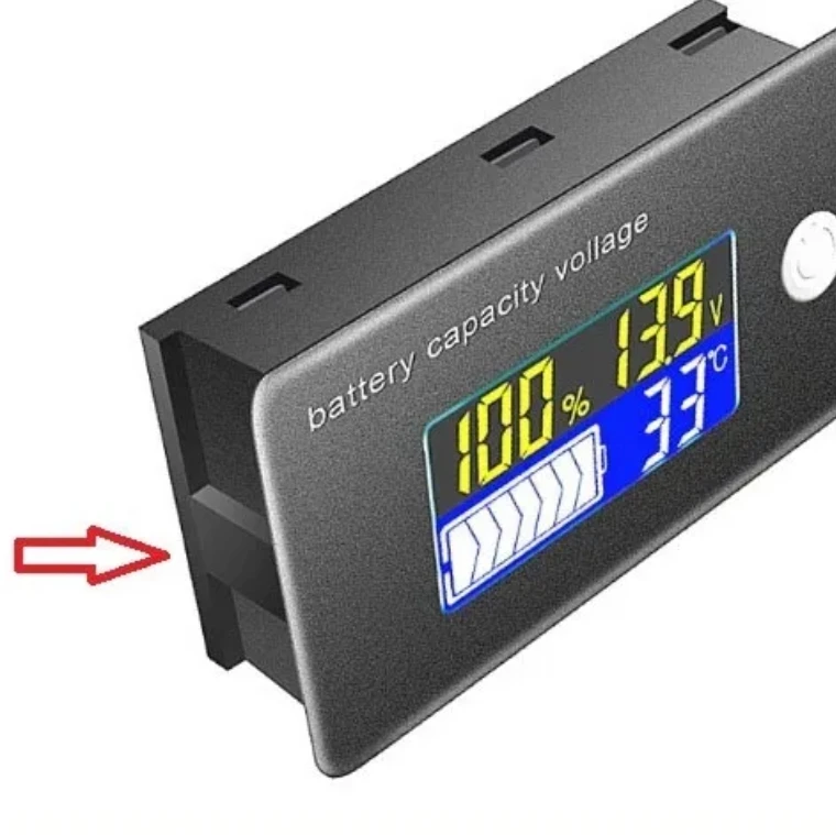 Li-ion Lifepo4 Battery Capacity Indicator 12V 24V 36V 48V 60V 72 Voltmeter Temperature Meter Tester JS-C35
