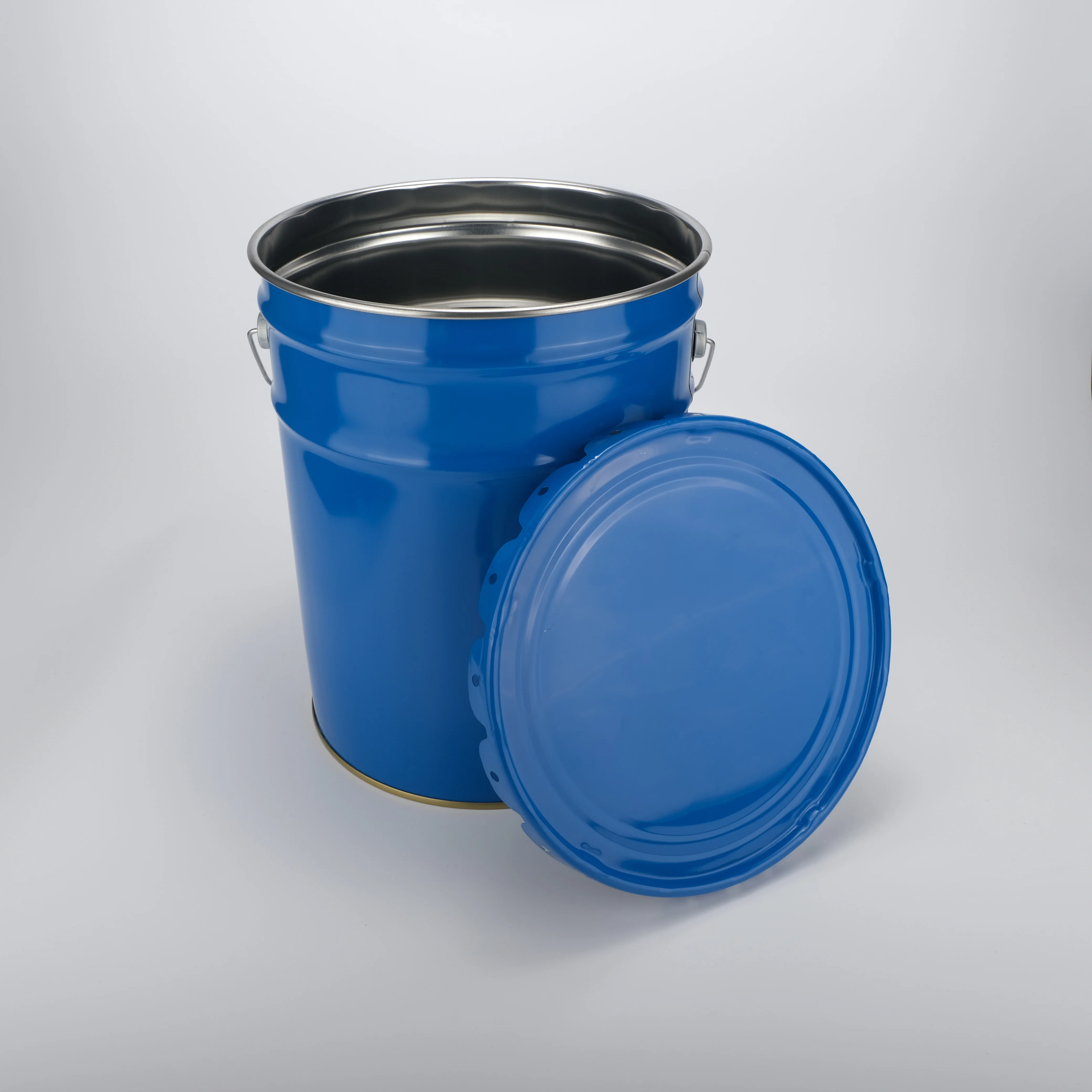 25 Liter Custom Round Printing Opening Chemical Packaging  Tin Bucket for Paint