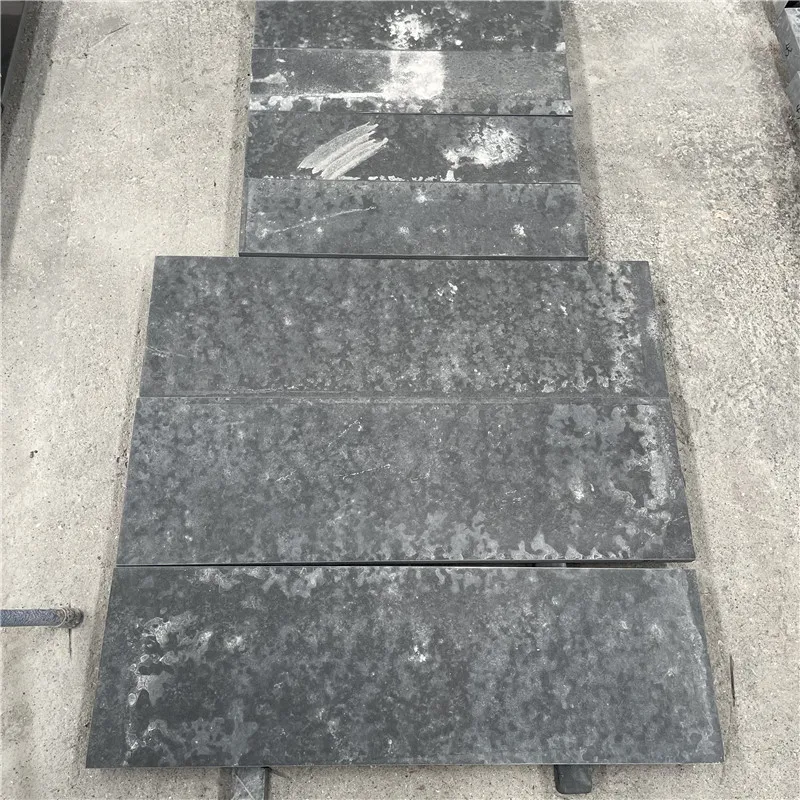 Flamed Surface Shanxi Absolute Black Anti Slip Stair China Tactile Tile Size 69x30cm Granite