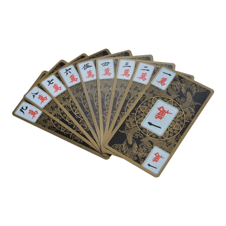 
High Quality PVC Mahjong Pattern Games Playing Cards 