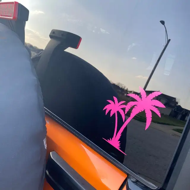 Custom Tropical Plant Palm Tree Vinyl Hood Decal Car Window Bumper Laptop Door Vinyl Decal Stickers