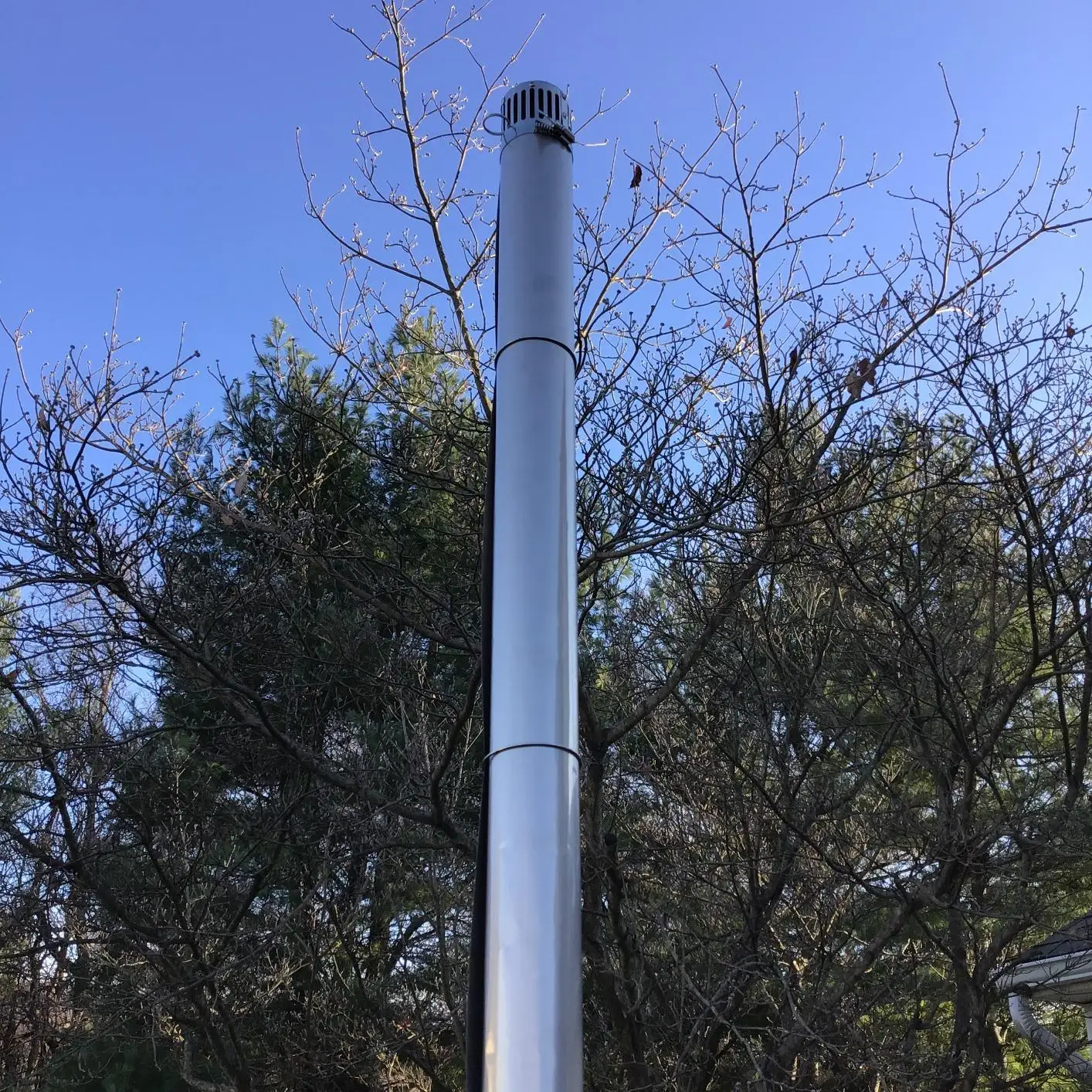 DANCHEL OUTDOOR Rollable Titanium Chimney Pipe Portable for Camping Tent Stove