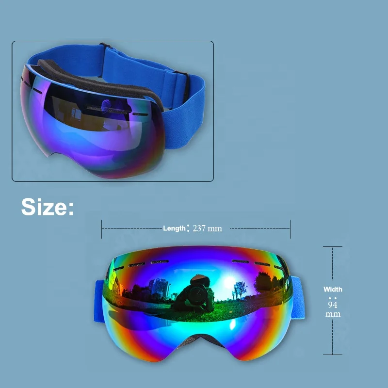 
Customized Logo Availabled Wholesale interchangeable custom logo ski goggles for Ski training 