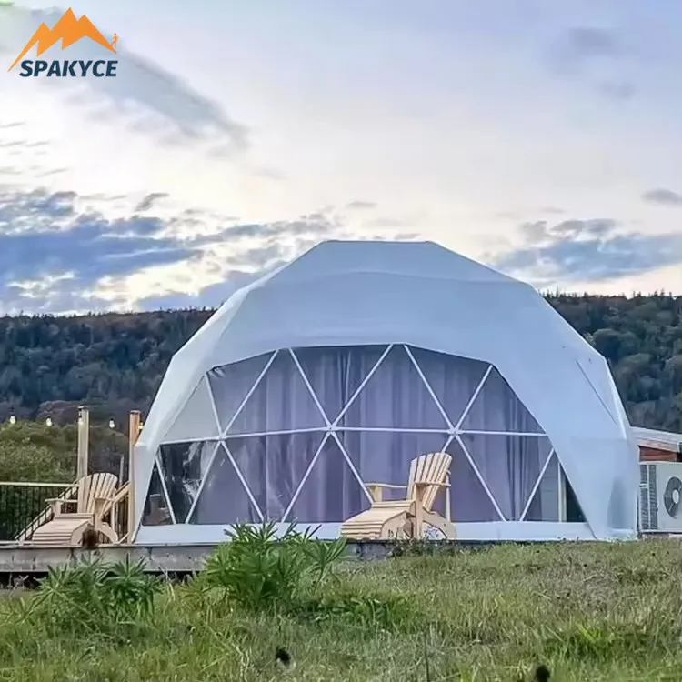High quality waterproof Exhibition Resort Hotel Garden Glamping Globe Igloo Ball House Camping Yurt