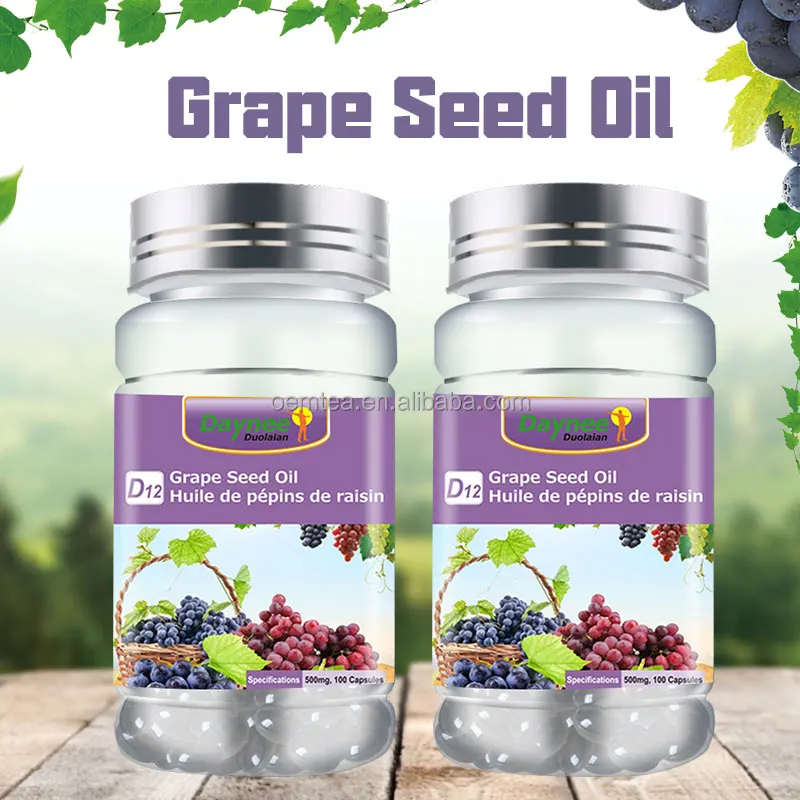 Grape Seed Oil Capsule Beauty Care Herbal Supplements Grape Seed Extract Soft Capsule