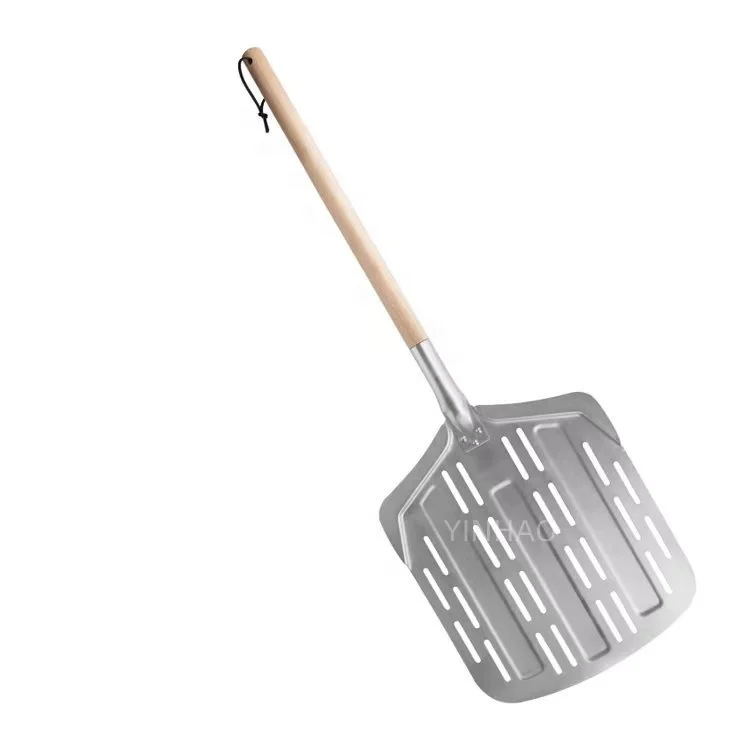 New Arrival Detachable Long Handle Metal Pizza Peel Pizza Tools 12 Inch Perforated Aluminum Pizza Peel