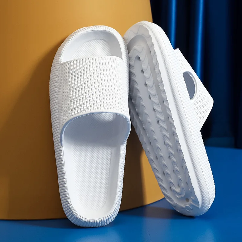 Ladies Shoes and Sandals Trending Style 2024 House Slipper Eva Upper Clogs Japanese Platform Massage Pad Navy Blue Walking Shoes