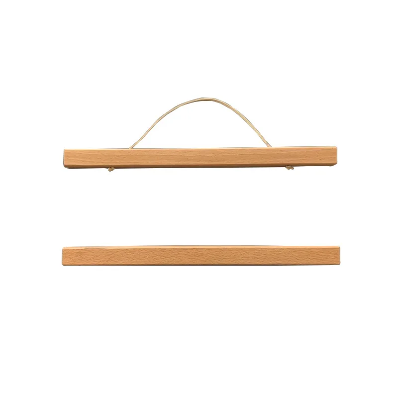 Beech Magnet Absorbing Picture Holder Solid Teak Pine Magnetic Drawing Clip Poster Hanging Frame