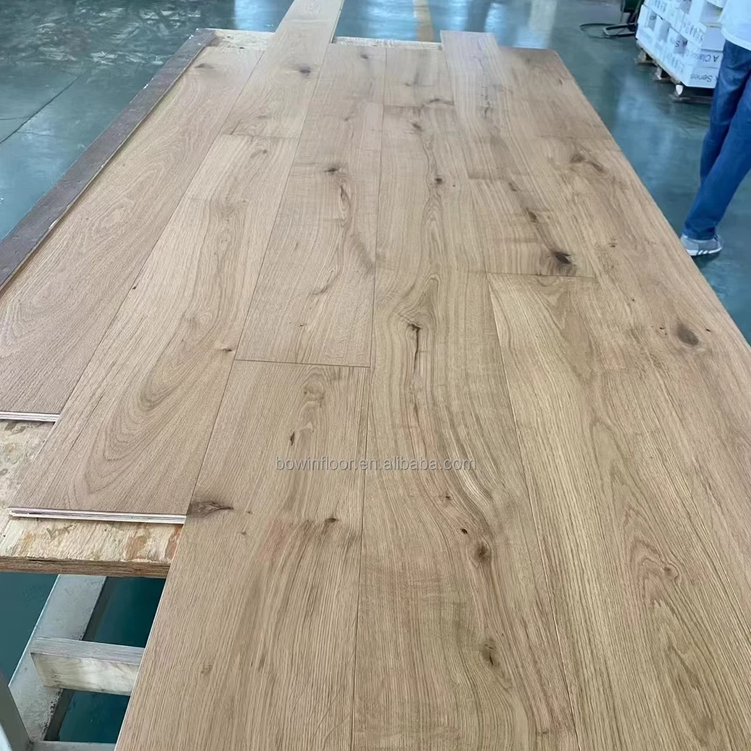 natural UV brushed oak parquet European white oak engineered timber floor