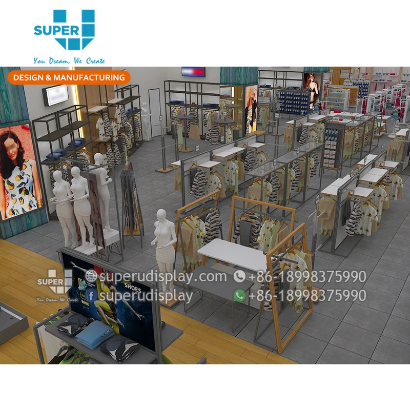 Lady Clothing Shopping Mall Display Furniture Chain Store Shop Fitting Display Equipments Fixture in Shopping Mall
