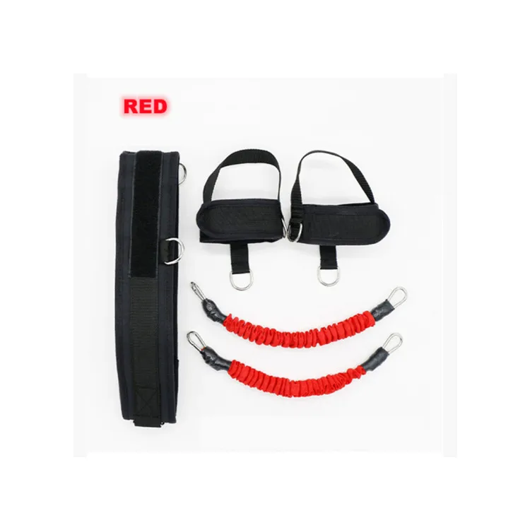 Fitness Bounce Jump Trainer vertical Pull Rope Resistance Bands Set Leg Strength Agility Training