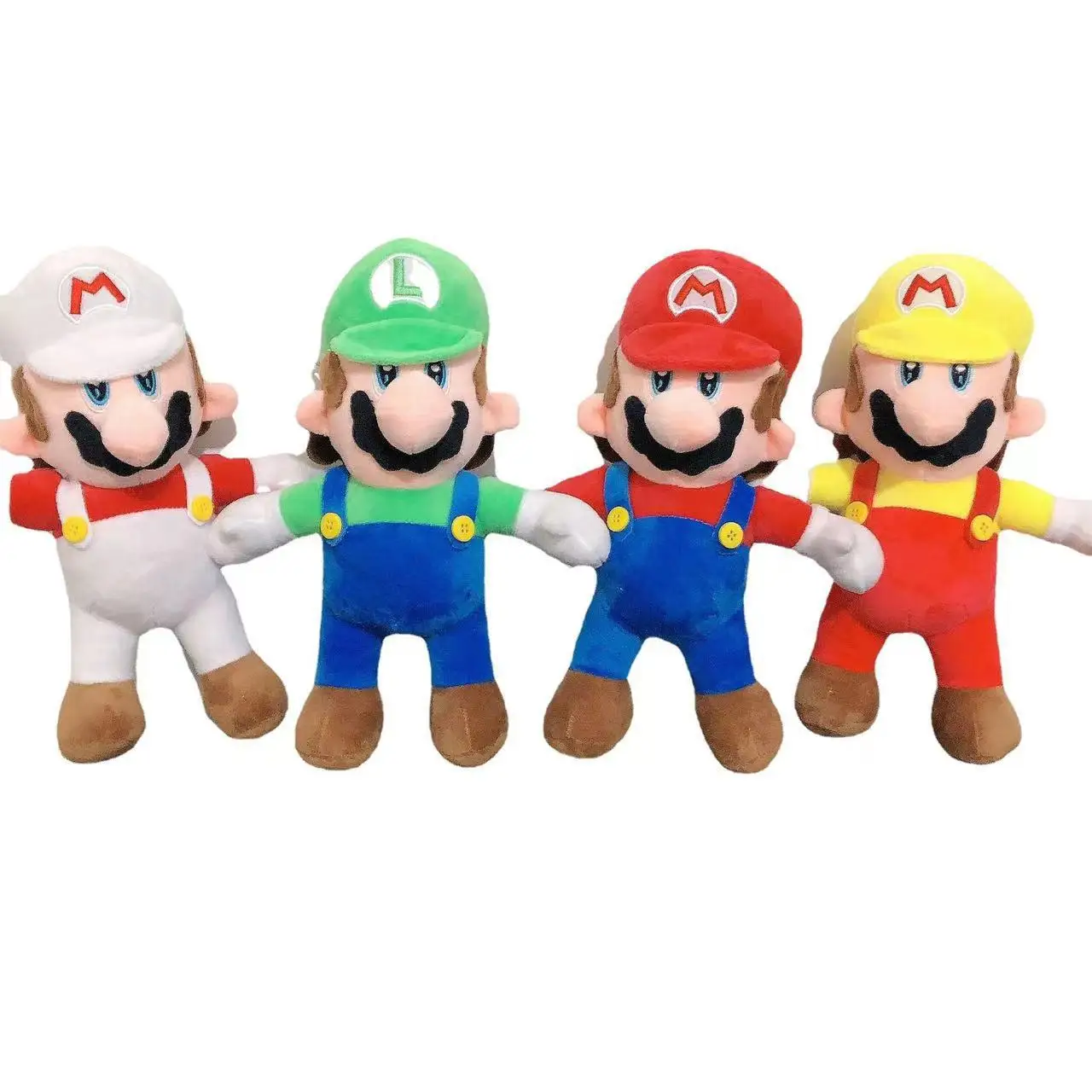 25cm Mario Bros Plush Dolls Koopa Bowser Anime Cartoon Soft Mushroom Luigi Plush Toys For Christmas Gifts