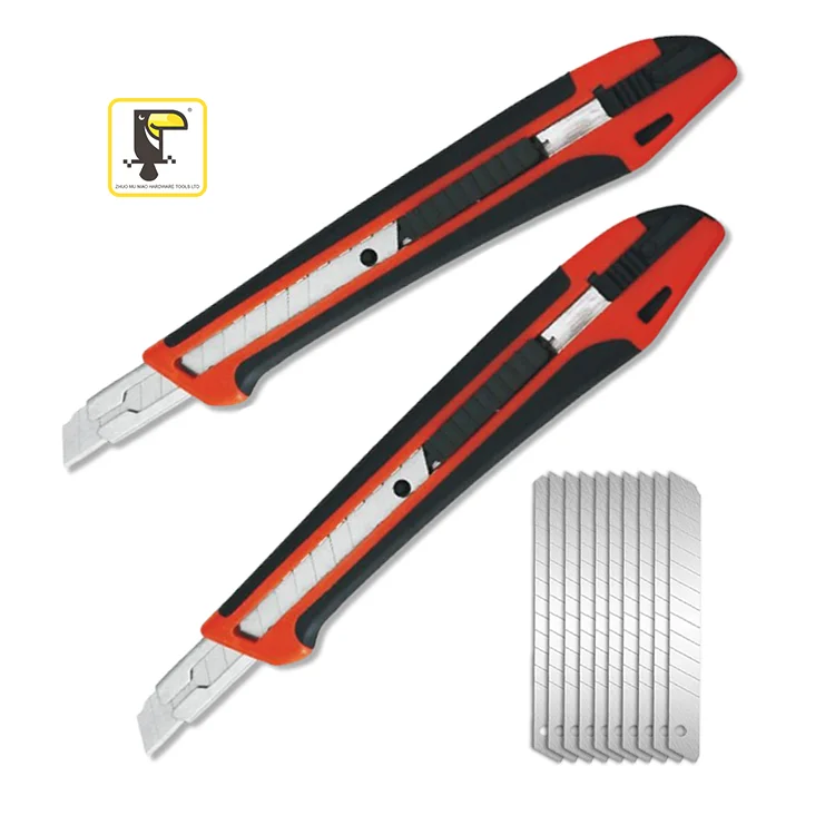 Precision 9MM Cutter Plastic Retractable Pocket Hobby Craft Paper Stationery Sharp Cutting Utility Knife