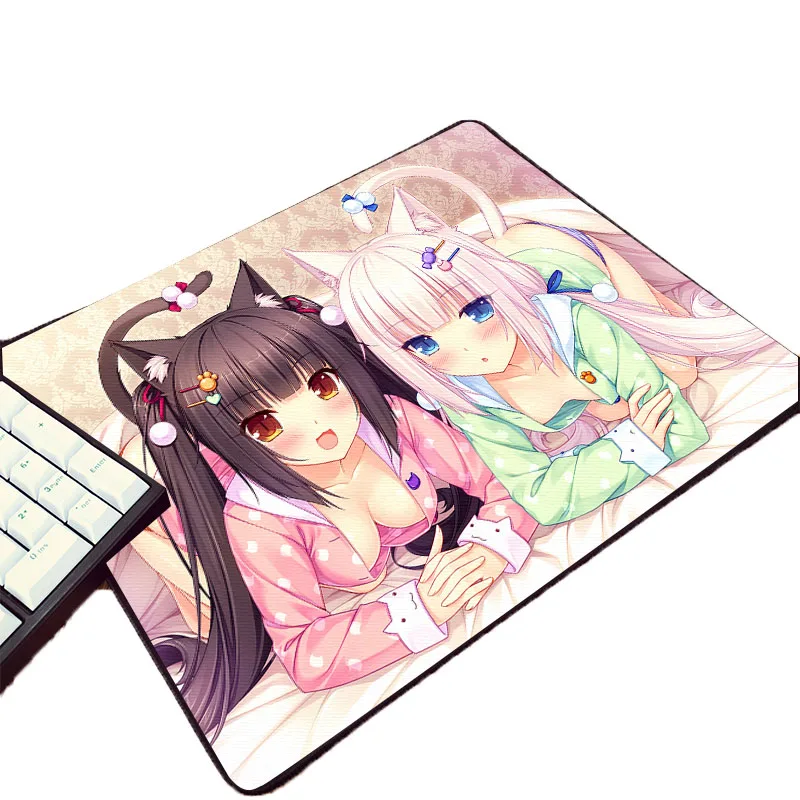 ACG Animation Game Lovely Girls Chocola Nekopara Mouse Pad Hot Anime Games Pattern So Cute Anime Girls Cat PC Table Mat