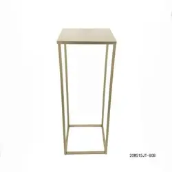 Home wedding decoration centerpieces rectangular metal gold flower ball stand table centerpieces