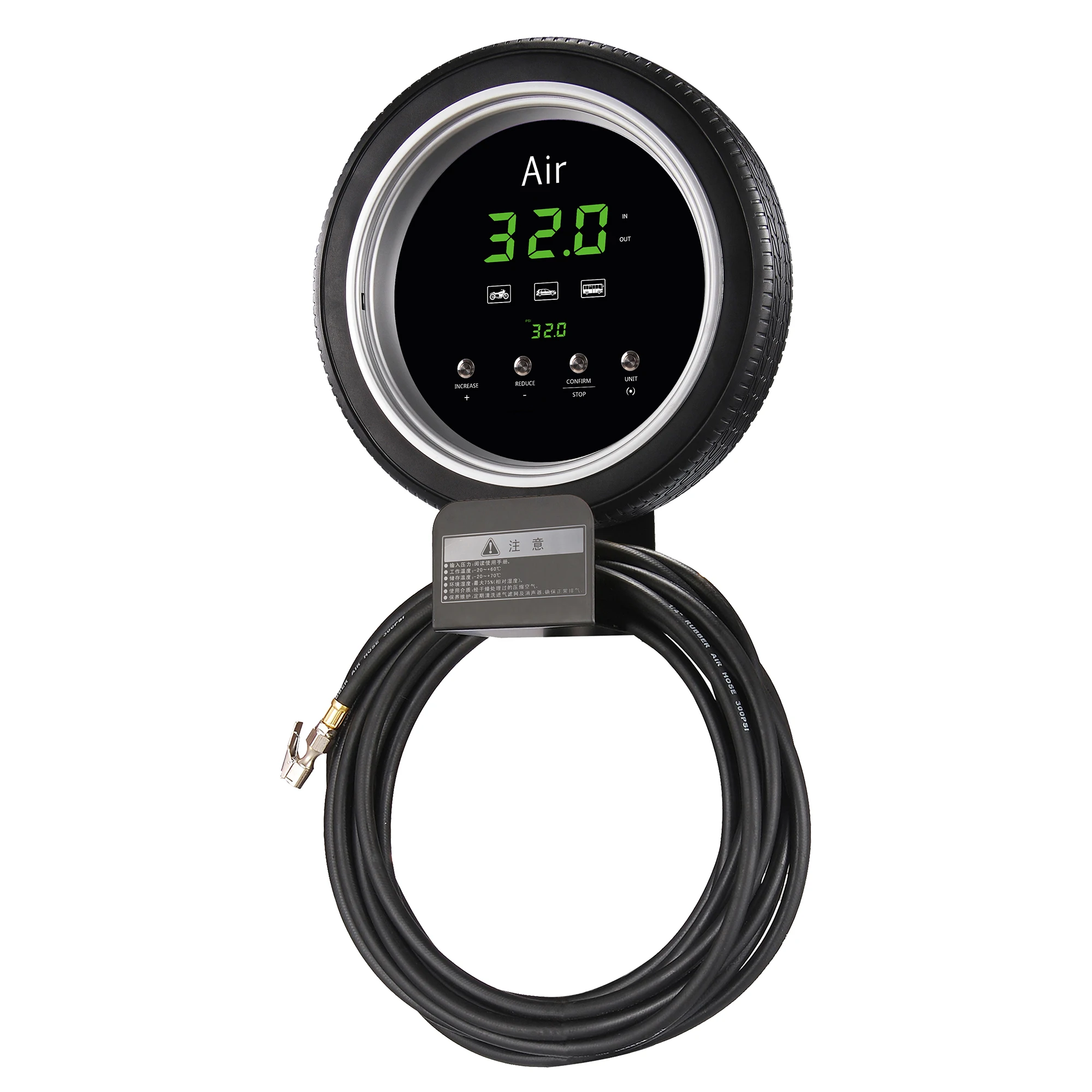 Hot Sale Smart Automatic Adjustable Wall-mounted Tire Inflator with Advanced Sensor Technology