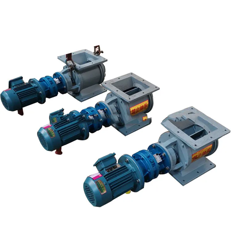 Dust rotary feeder rotary valve discharge airlock