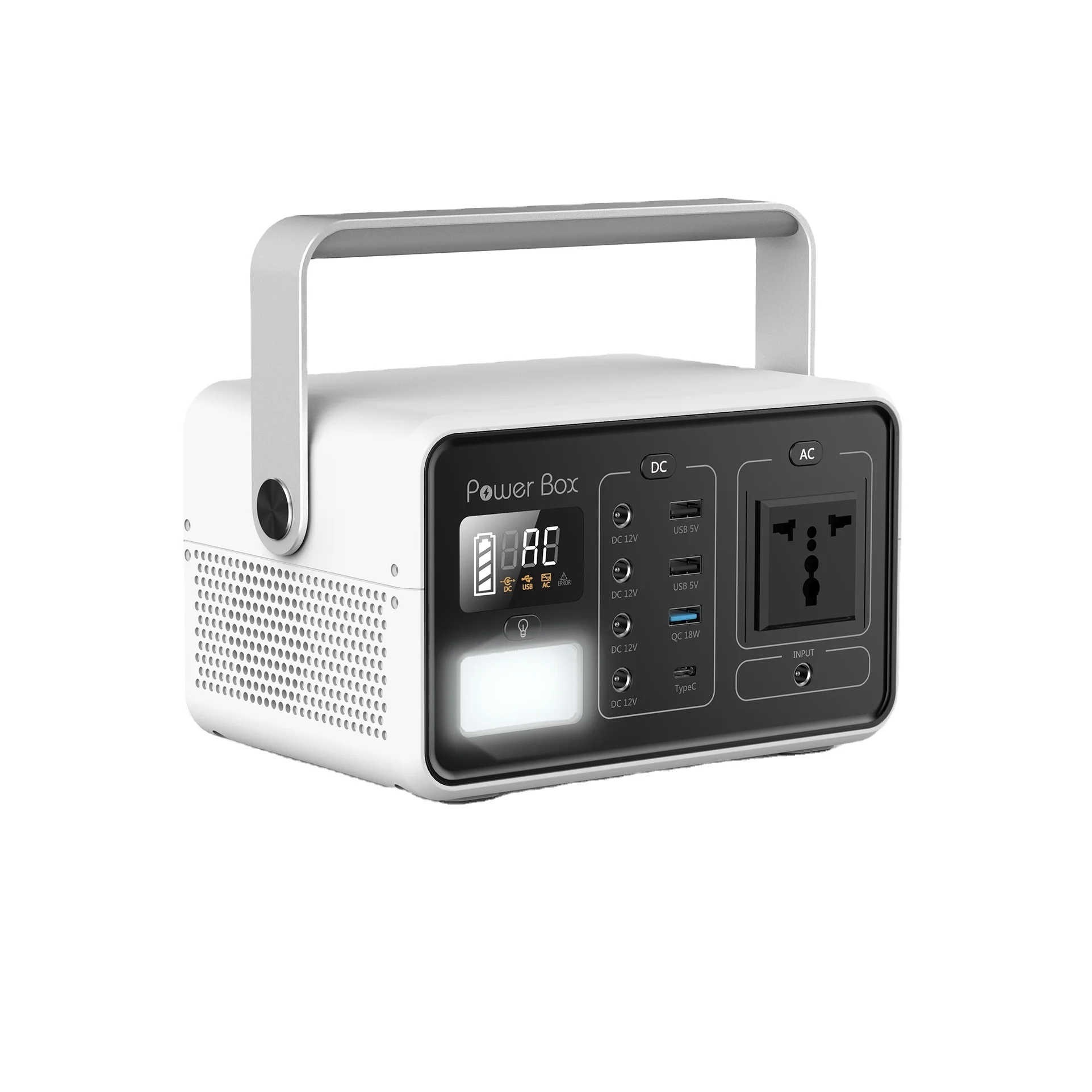 Mini portable lithium ion power station solar rechargeable 60000 mAh power bank, 110V/220V AC power bank