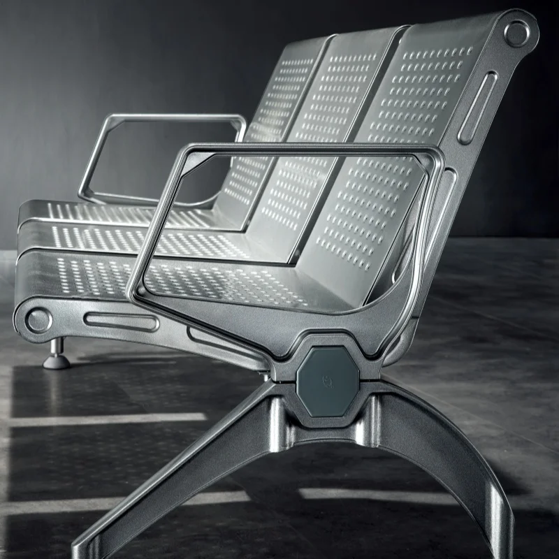 Aluminum alloy hands and feet 5 seats waiting chair, hospital outpatient public place waiting chair, station airport chair.