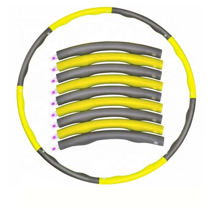 Регулируемая ширина секции 8 обручи Кольцо складной фитнес молодых взрослых для фитнеса, для тех, кто хочет сбросить вес хула кольцо