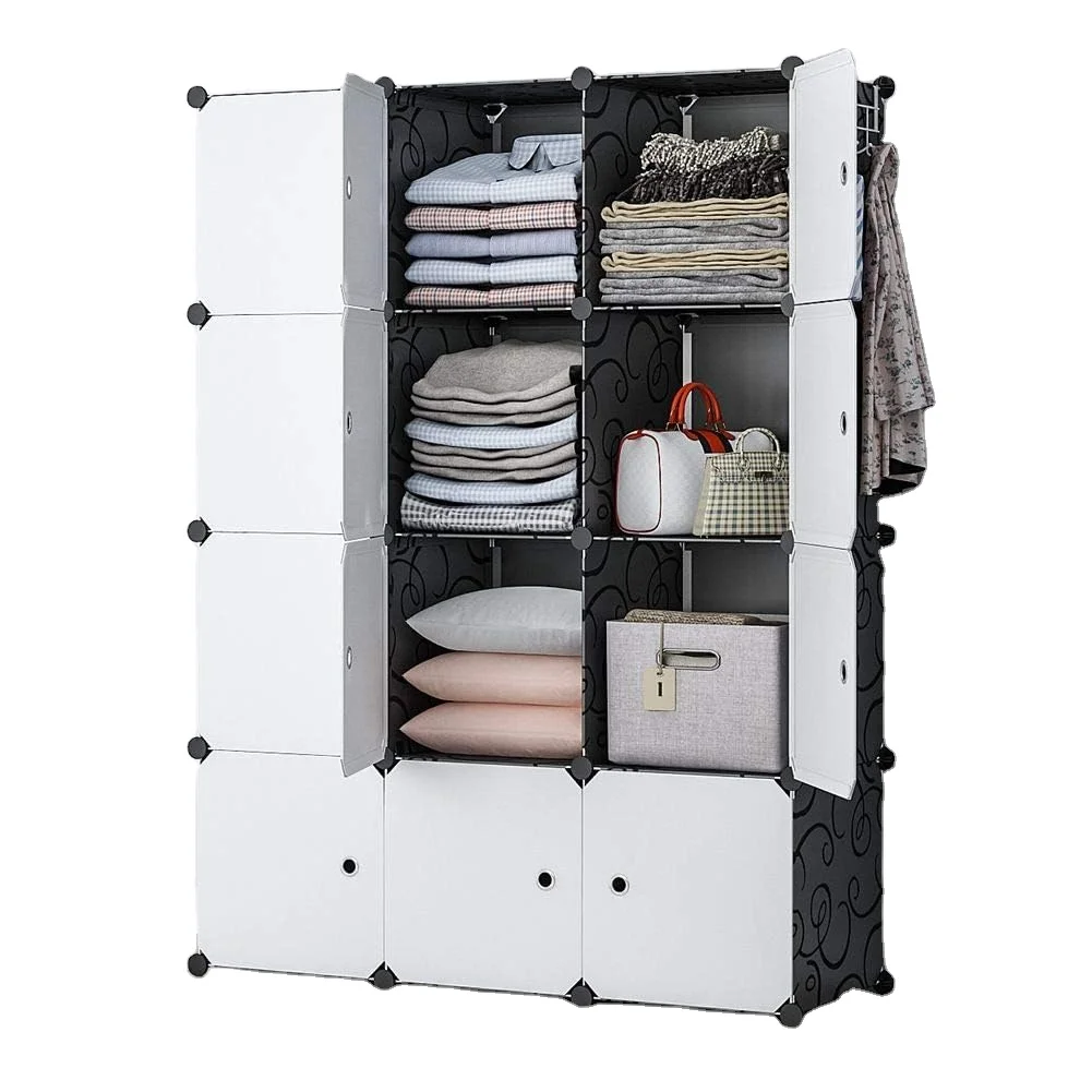 Bedroom for Toys Shoes Clothes Portable Closet Wardrobe Cube Storage Organizer Plastic Clothing Cabinet