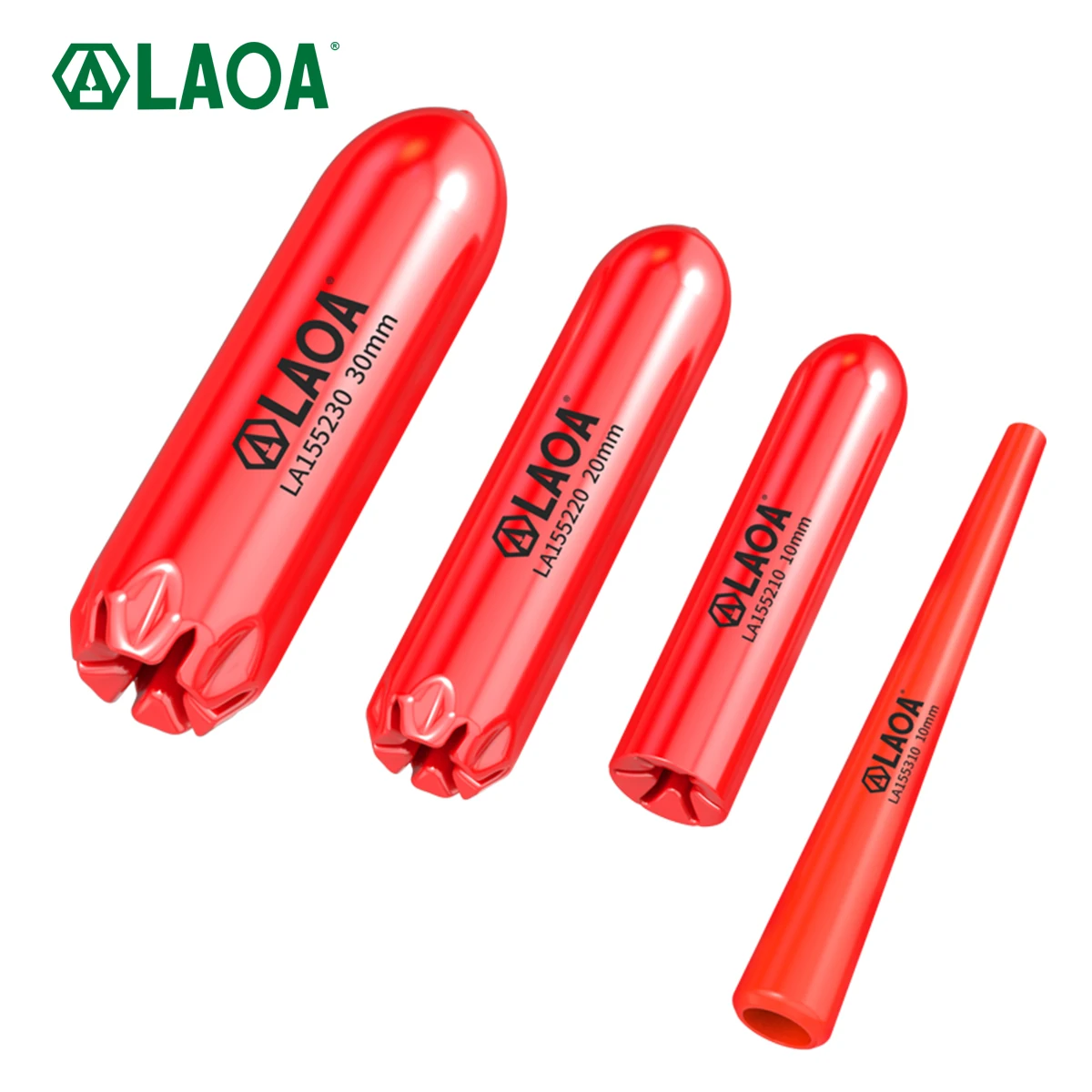 LAOA Insulated Wire Clamping Slip-On Sheath Tapered Cylindrical Sleeve Crimp Cap 10mm 20mm 30mm