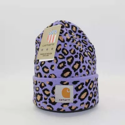 New autumn and winter unisex fashionable leopard hat light version folding warm knitted hats