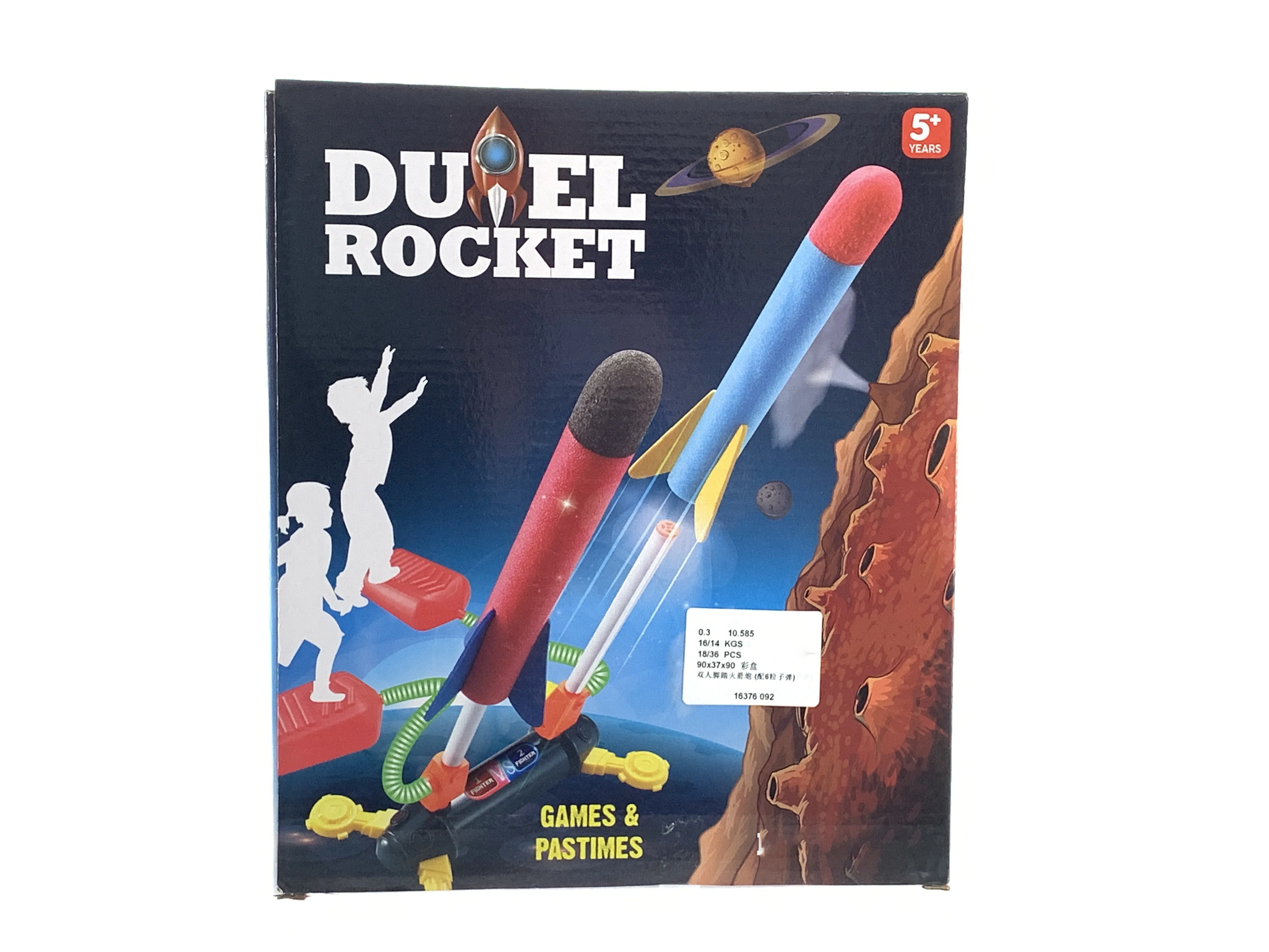 Rocket Launcher for Kids Stomp Toy with 6 Foam Rockets and 2 Launchers, Air Rocket Launcher Up to 100 Feet for Outdoor Dueling