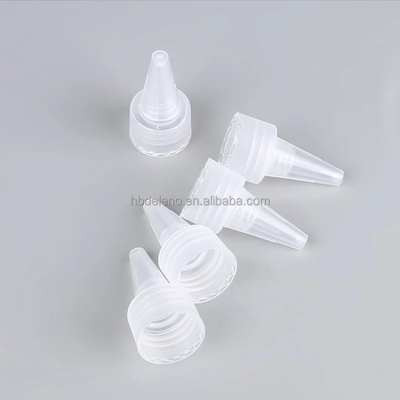 20mm 24mm 28mm twist-on top cap plastic nozzle twist top cap plastic screw sauce bottle cap