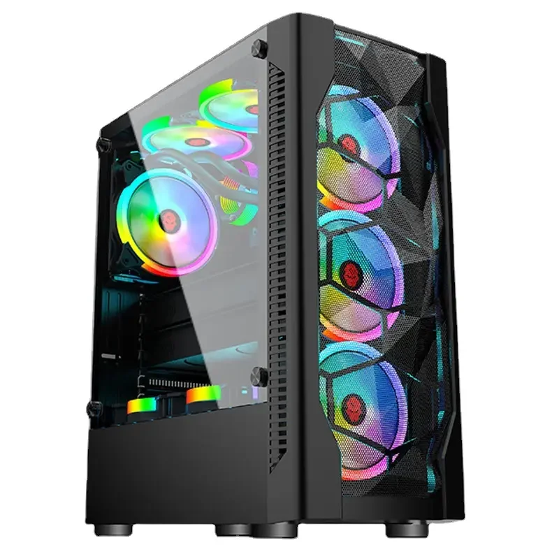 Пользовательский черный ATX игровой компьютерный корпус Tower качественный настольный компьютерный шкаф с USB портами Micro ATX материнская плата с поддержкой