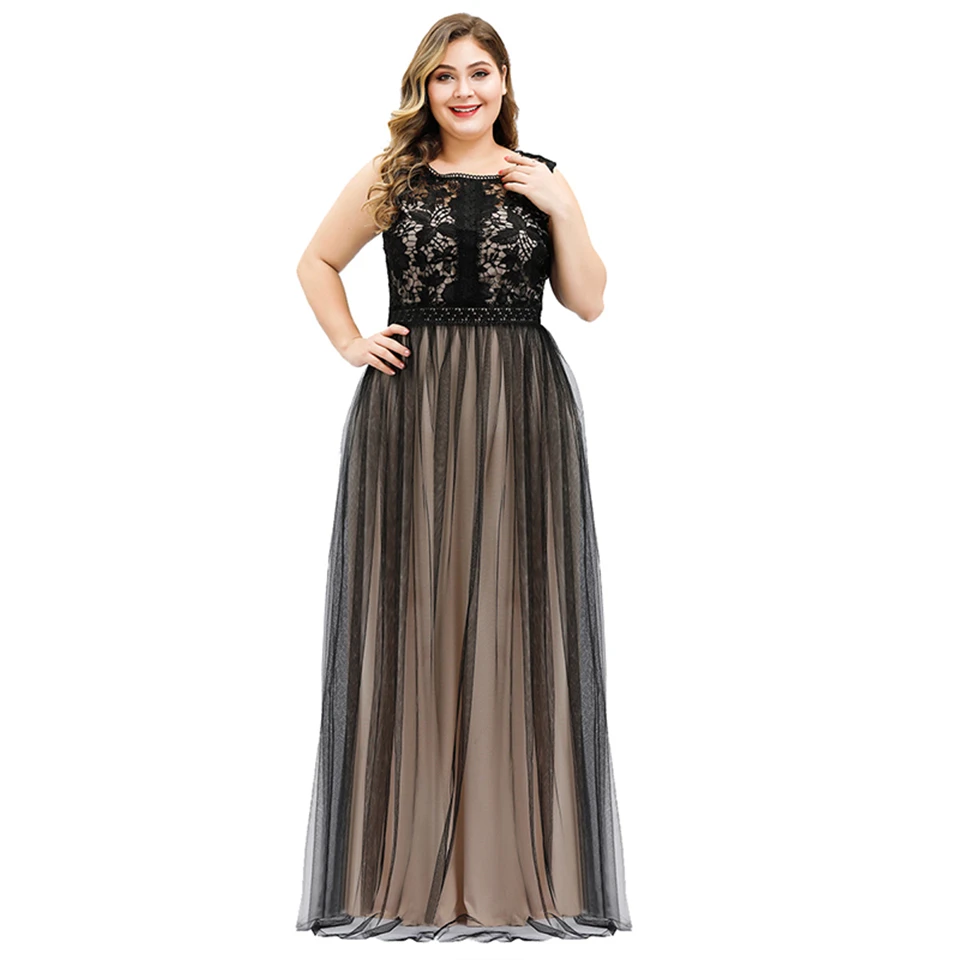 
Occassion dress Lace SatinTulle Prom dress For Fat Women Long Dresses 