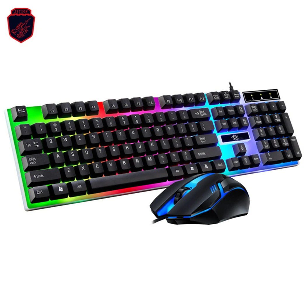 
Gaming keyboard with mouse High quality colorful back light keyboard USB wired LED gaming keyboard and mouse combo 