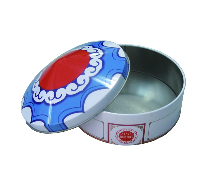 Customized Mongolian Yurt Dome Top Tea Candy Cookies Gift Metal Cans Rotation Musical Carousel Shape Tin Box