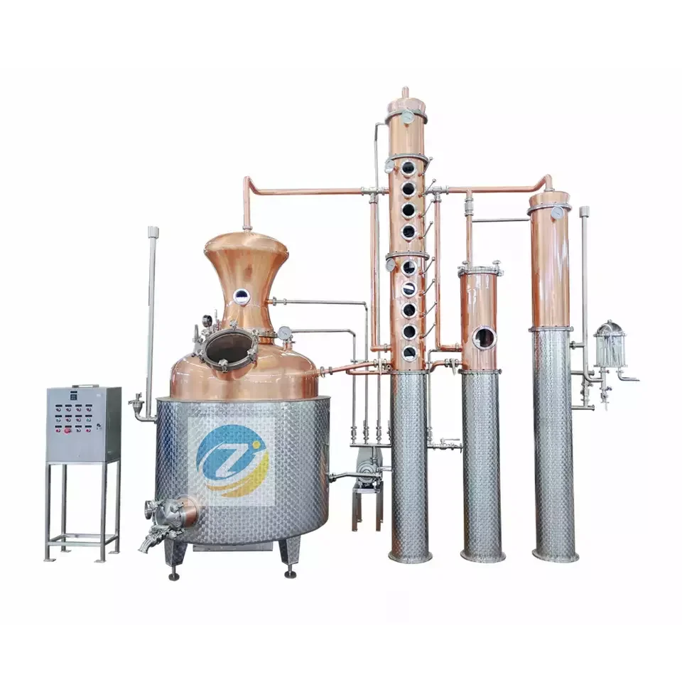 1000L liquor distillery copper distilling equipment gin making machine for sale
