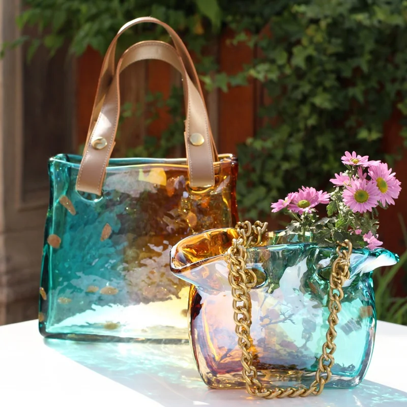 Glass Vase for Wedding Centerpieces Glass Flower Vase Table Decoration Colorful Glass Decorative Vase
