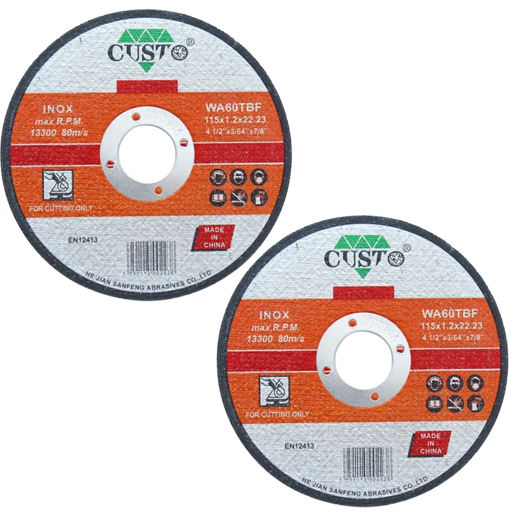 CUSTO Abrasive Manufacturer Korea 115mm Abrasive Cutting Disc Cutting Wheel for Inox Stainless Steel