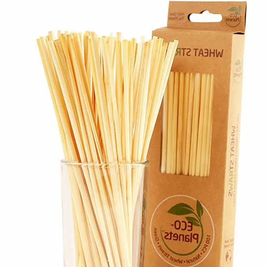 Eco Friendly Natural Biodegradable Disposable Wheat Drinking Straw