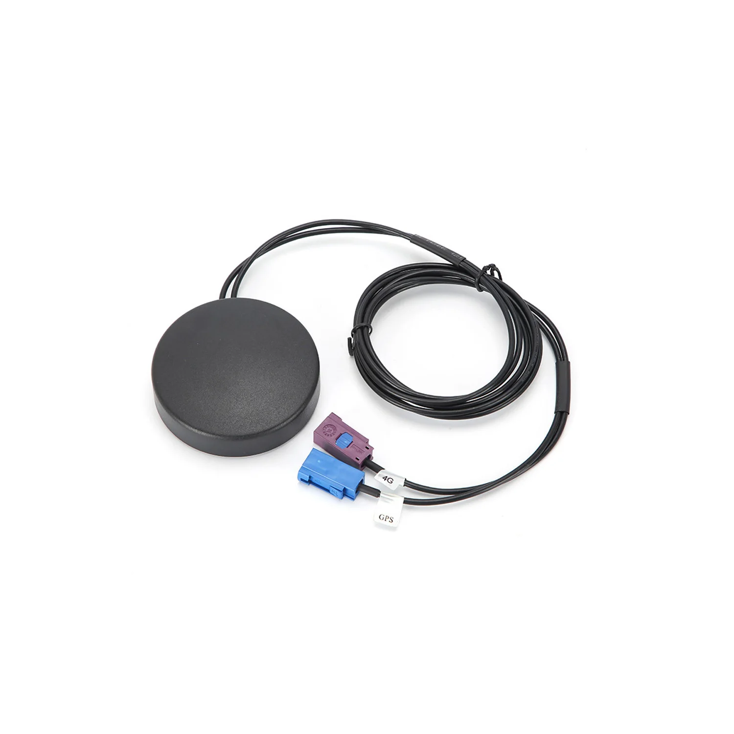 GPS/Beidou+GSM/3G/4G combination antenna for vehicle navigation FAKRA SMB long straight female C/D external circular antenna