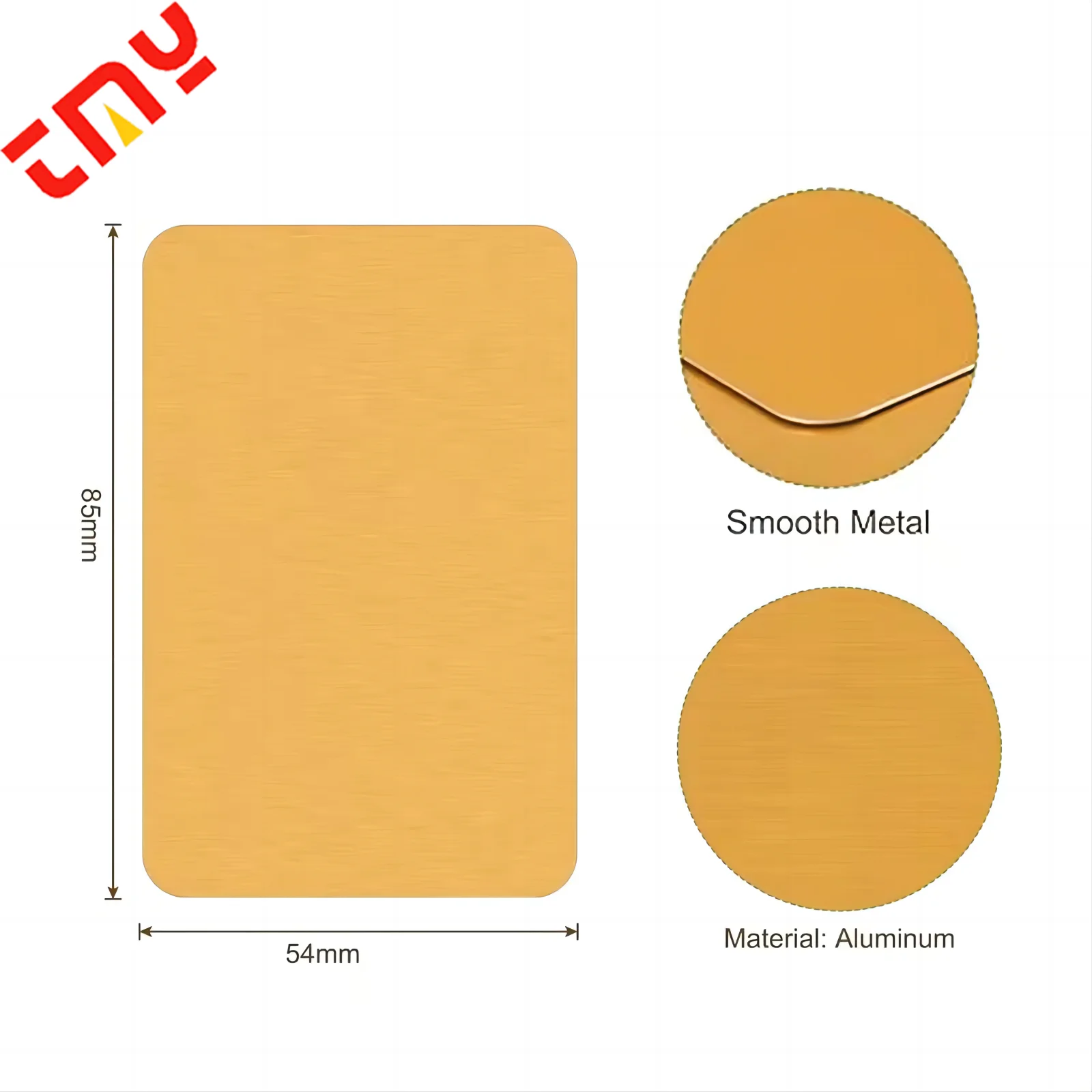 Wholesale Customizable Laser Engraving 0.8MM Aluminum Blank Metallic Gift Card for Holiday Wishes