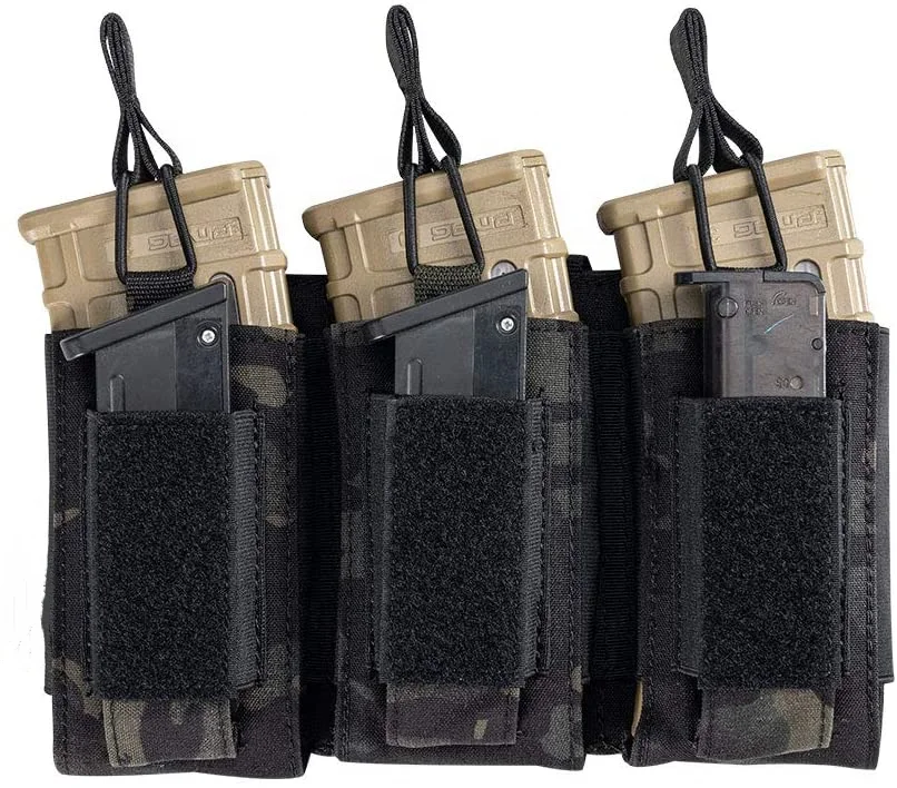 Double Mag Pouch Tactical Molle Magazine Pouch Open-Top Single Cartridge Clip Pouch Hunting Bag