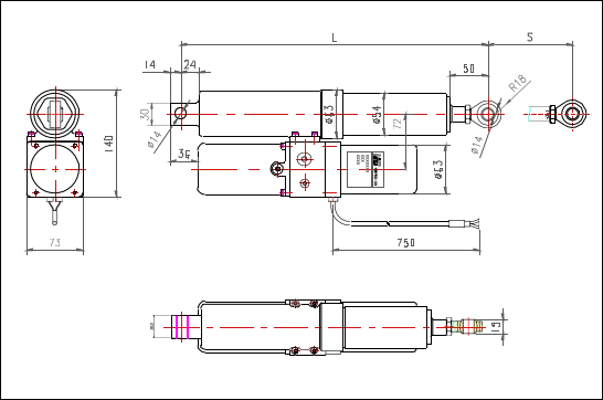 Summit HA50 IP65 Electric-Hydraulic 8000N 12V 24V 36V 48V Dc Motor Linear Actuator/