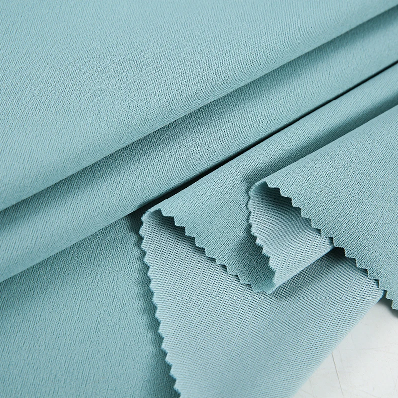 Polyester-Ammonia Twisted Silk Tangled Jacquard Knitted Fabric 210gsm Elastic Spring And Autumn Dress Suit Pants Knitted Fabric