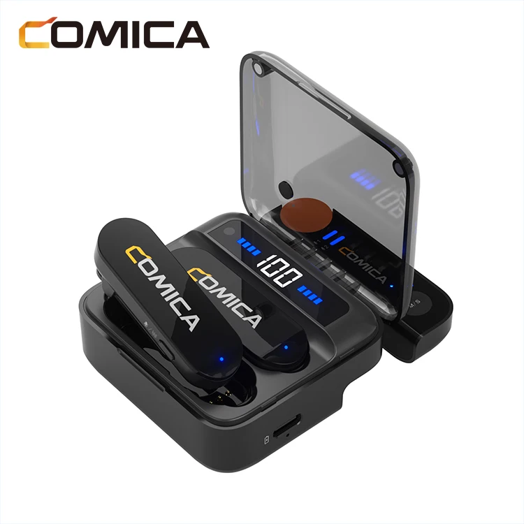 COMICA Vimo S 2.4G Dual-channel Wireless Microphone for Smartphone, Laptop, Vlog,  Live Streaming, Interview, Recording,