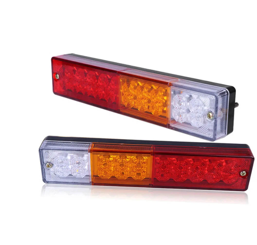 Новые товары, 12 В, 24 В, 20 светодиодов, IP65, водонепроницаемые сигнальные светодиодные задние фонари для грузовиков, задний фонарь и индикатор желтого/Красного/белого цвета