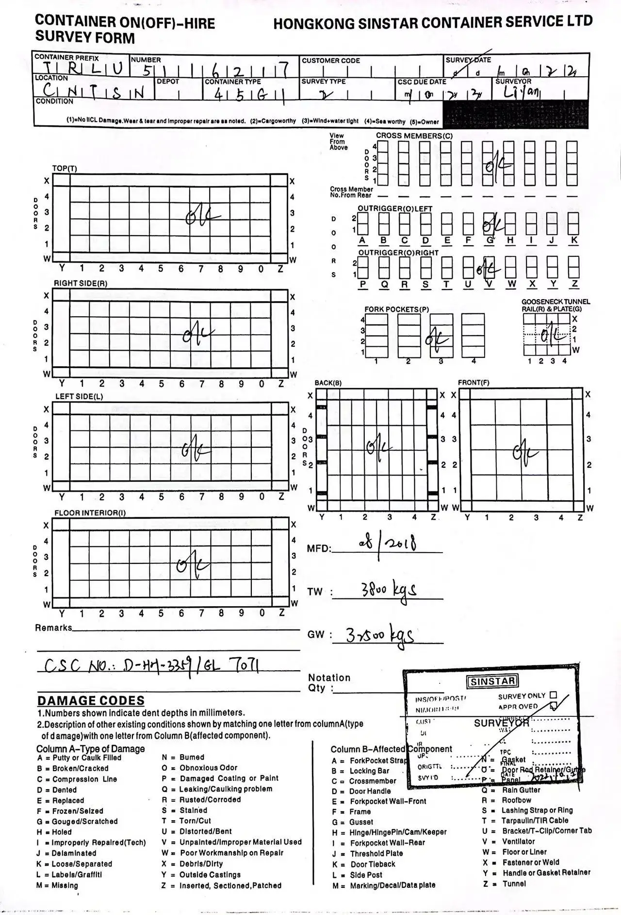 cargo container for sale in China SOC container 40ft hc used container