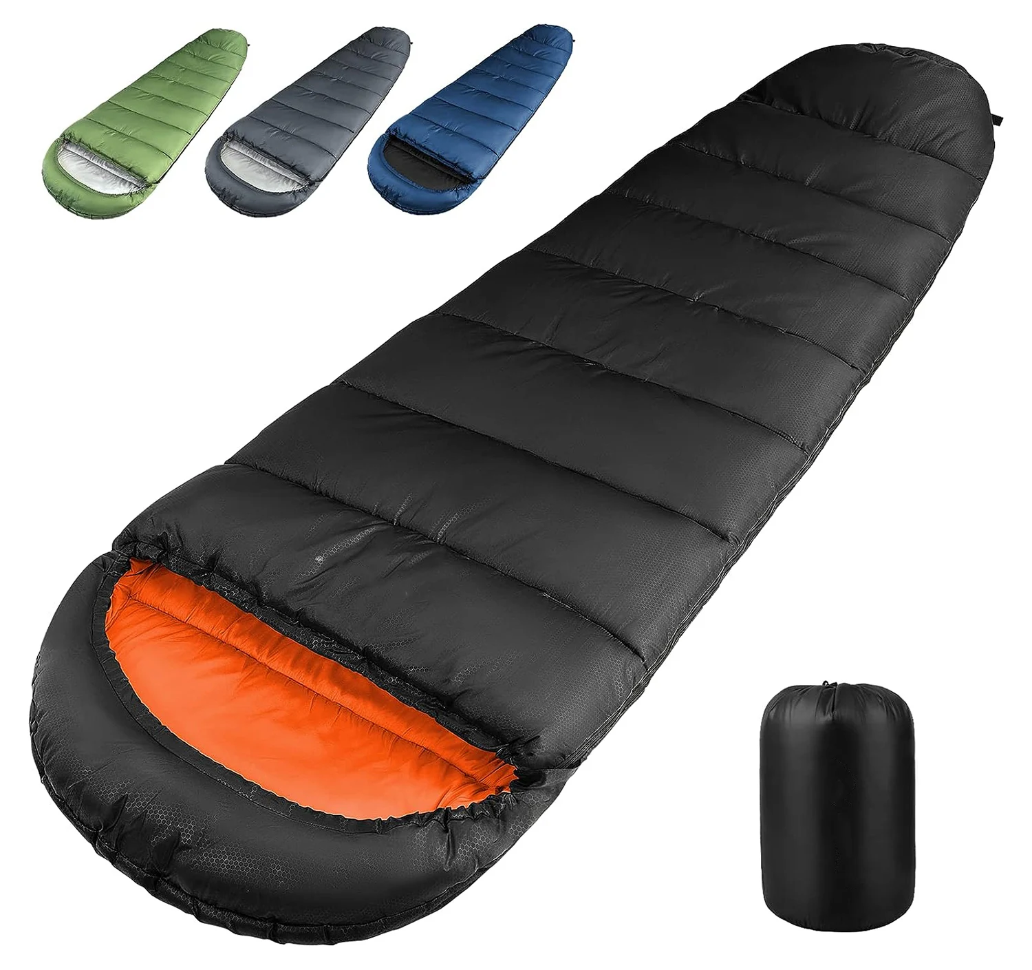 Outdoor Summer Ultralight Sleeping Bag 3-4 Seasons Size Mummy Adult Waterproof for Camping Travel