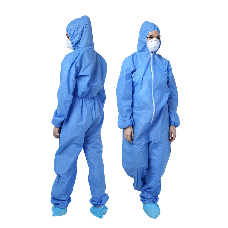 Big sales promotion Disposable waterproof SMS coverall work wear uniform waterproof overalls coverall microporous