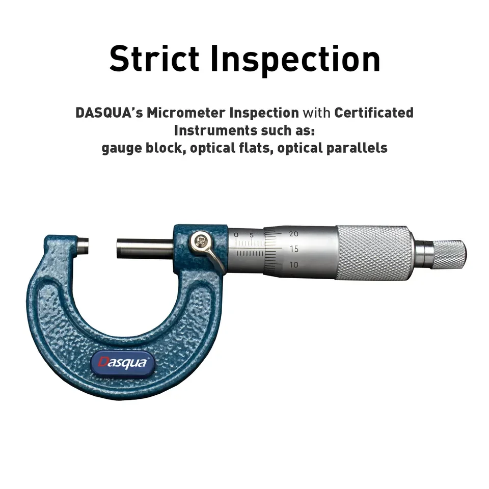 Dasqua Alta Precision Micrometer Exterior 0-25 mm Herramientas De Measurement