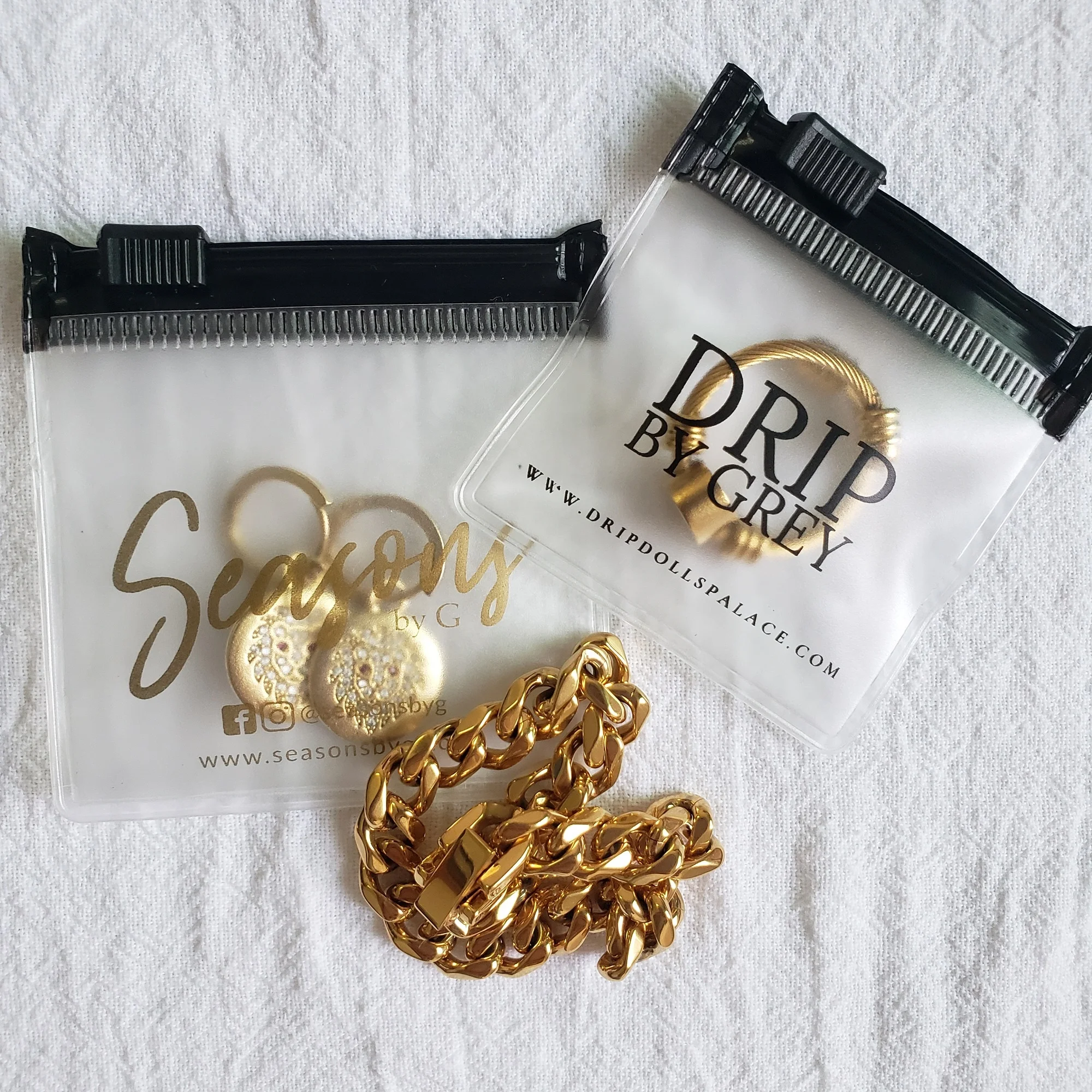 Custom plastic bag with logo clear Frosted Zipper jewelry pocket dust bags small packaging bags for jewelry pvc jewelry pouch