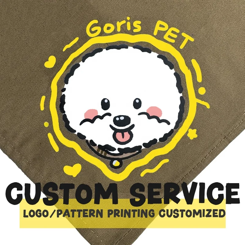 High Quality 100% Cotton Dog Bandana Custom Logo Sublimation Printed Plain Color Triangular Neck Bib Bandanas Classic Style